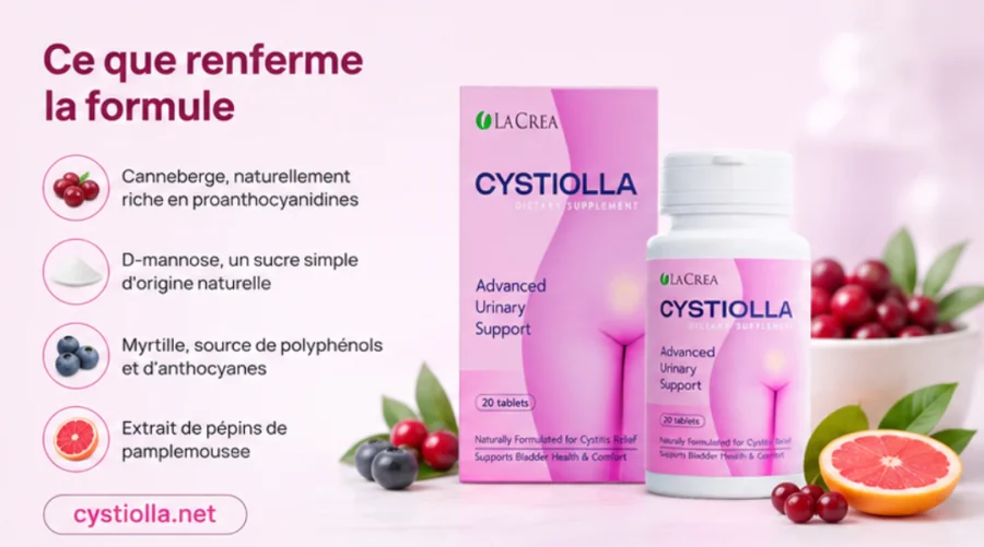 Cystiolla — fórmula con arándano rojo, D-manosa y arándano azul