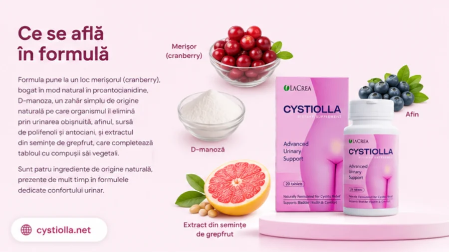 Cystiolla — формула с червена боровинка, D-маноза и черна боровинка
